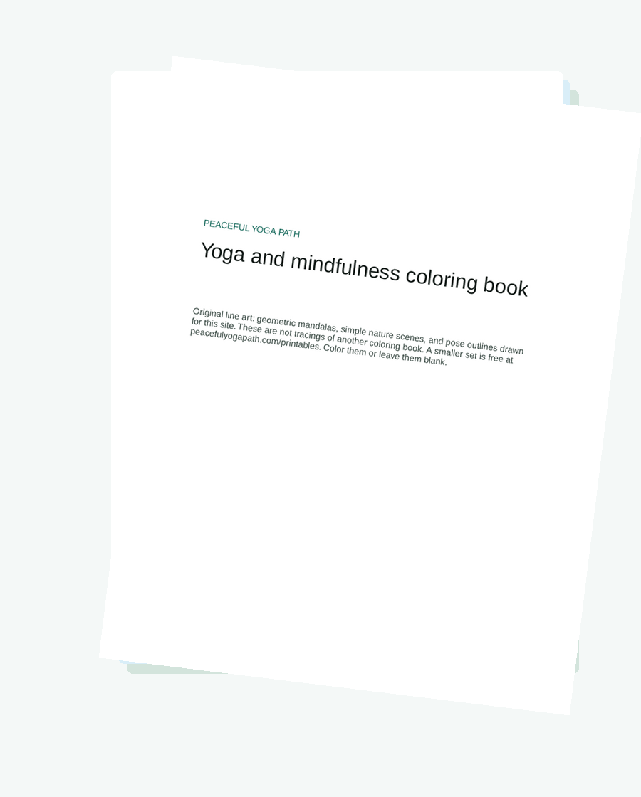 Cover of the yoga coloring book